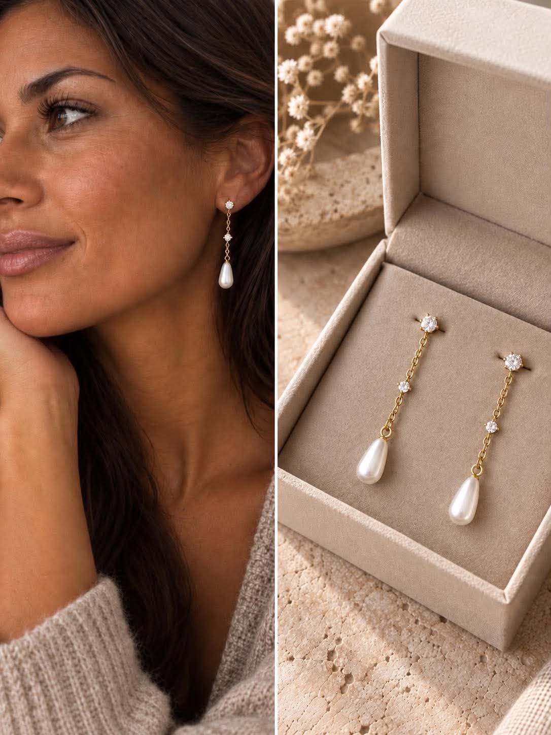Oorbellen Mischa 18K verguld sterling zilver