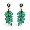 Oorbellen Feather - Emerald