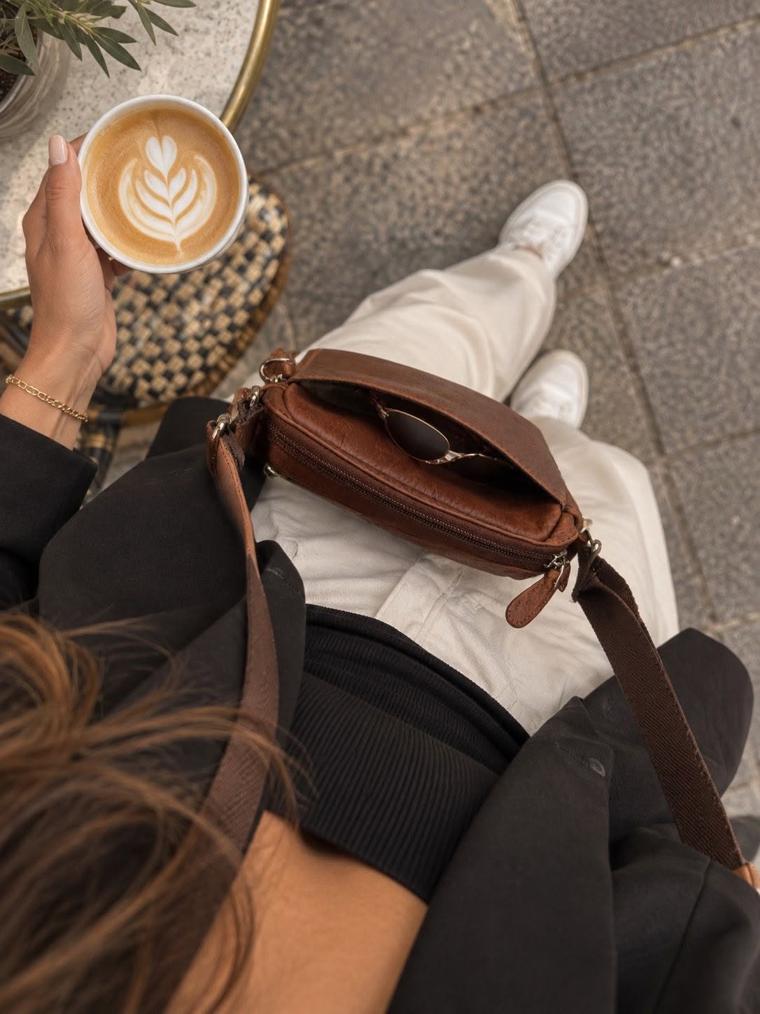 Mobieltasje / crossover - Brown Daily