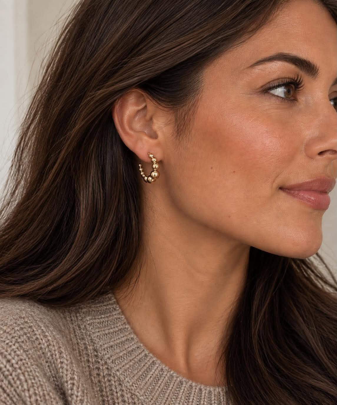 Oorbellen Gunilla 25 mm - 18k verguld