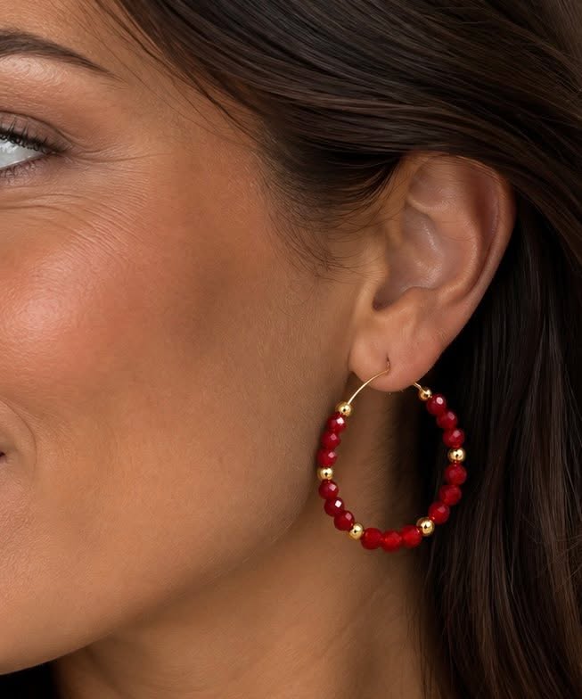 Oorbellen Merle – Rood