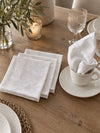 Mondservetten JACQUARD wit - 4 st.