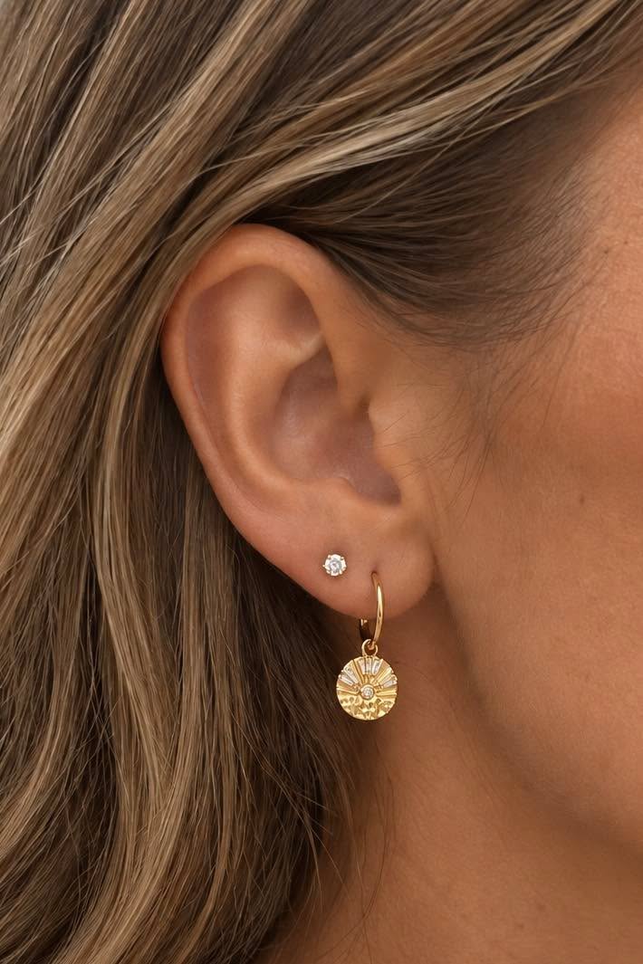 Oorbellen Becky 18K verguld Sterling Zilver