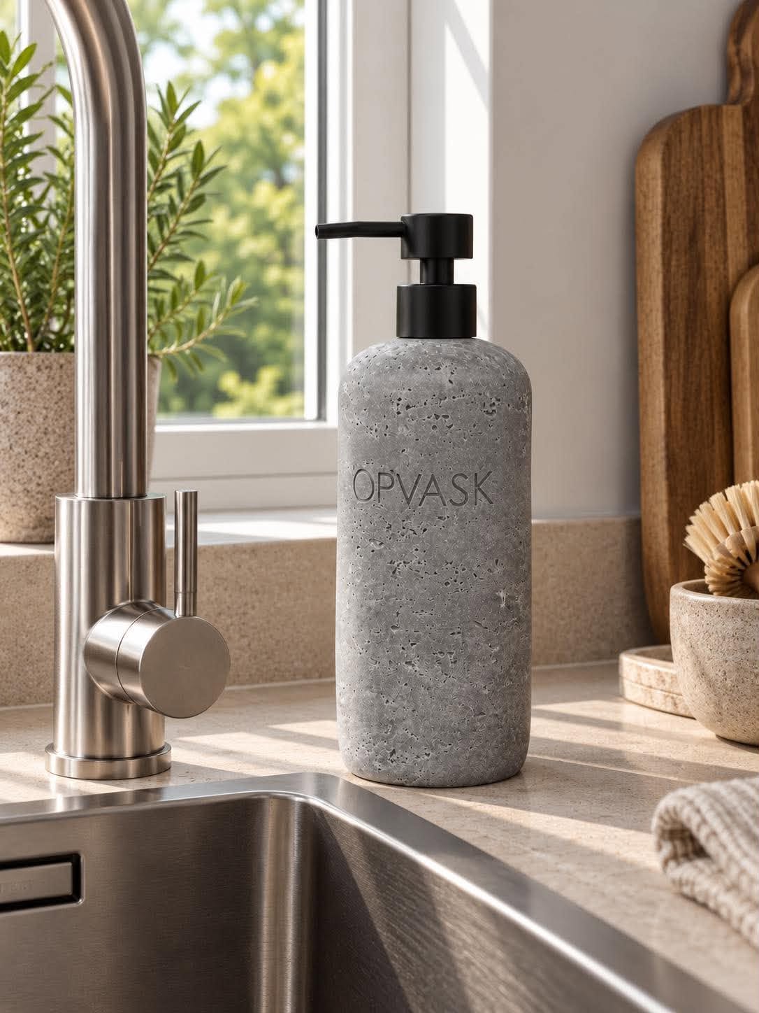 Dispenser met pomp - Grijze afwas