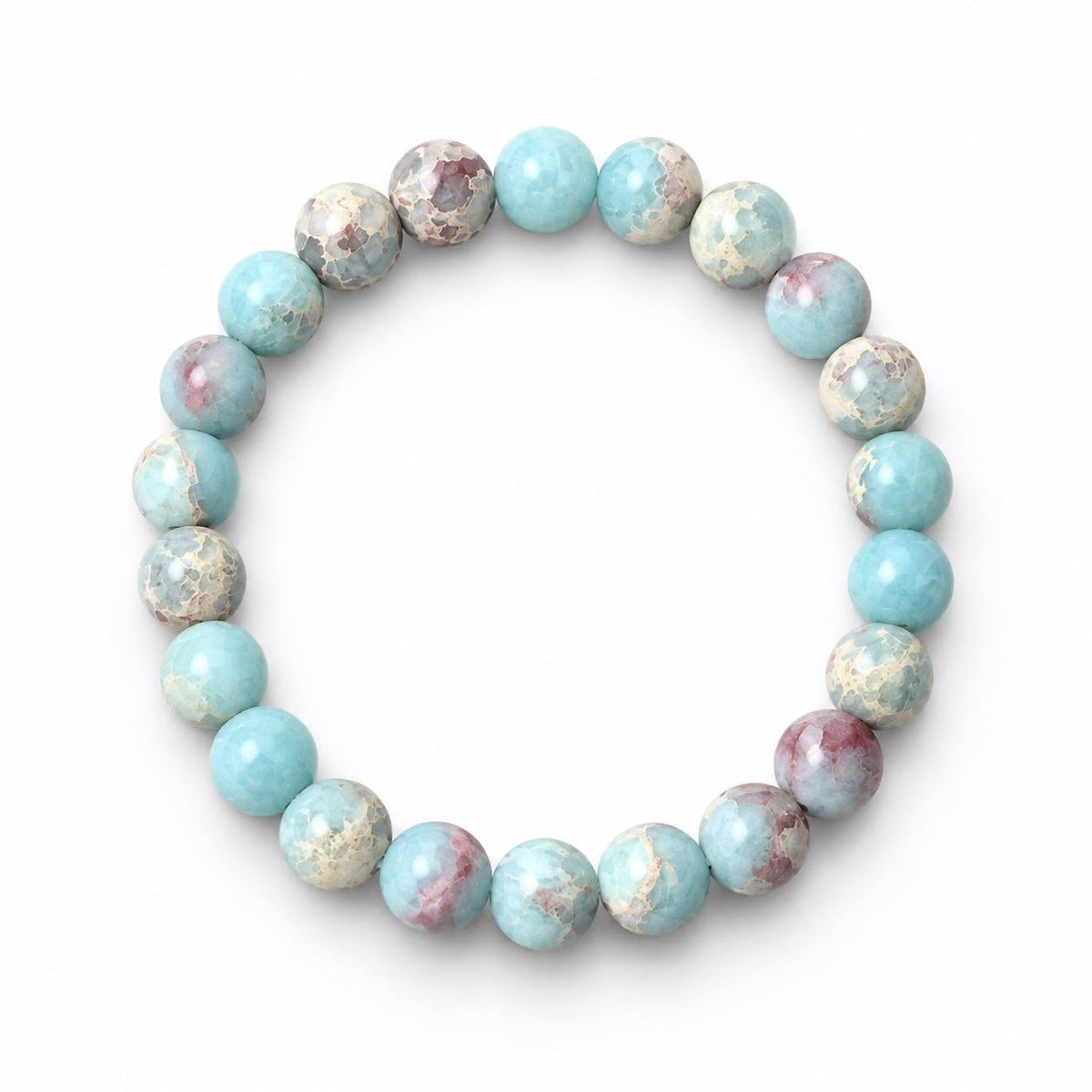 Armband Mary Natur/Aqua Mix