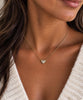Halsketting Irina 18K verguld - Hart m. zirkonia's