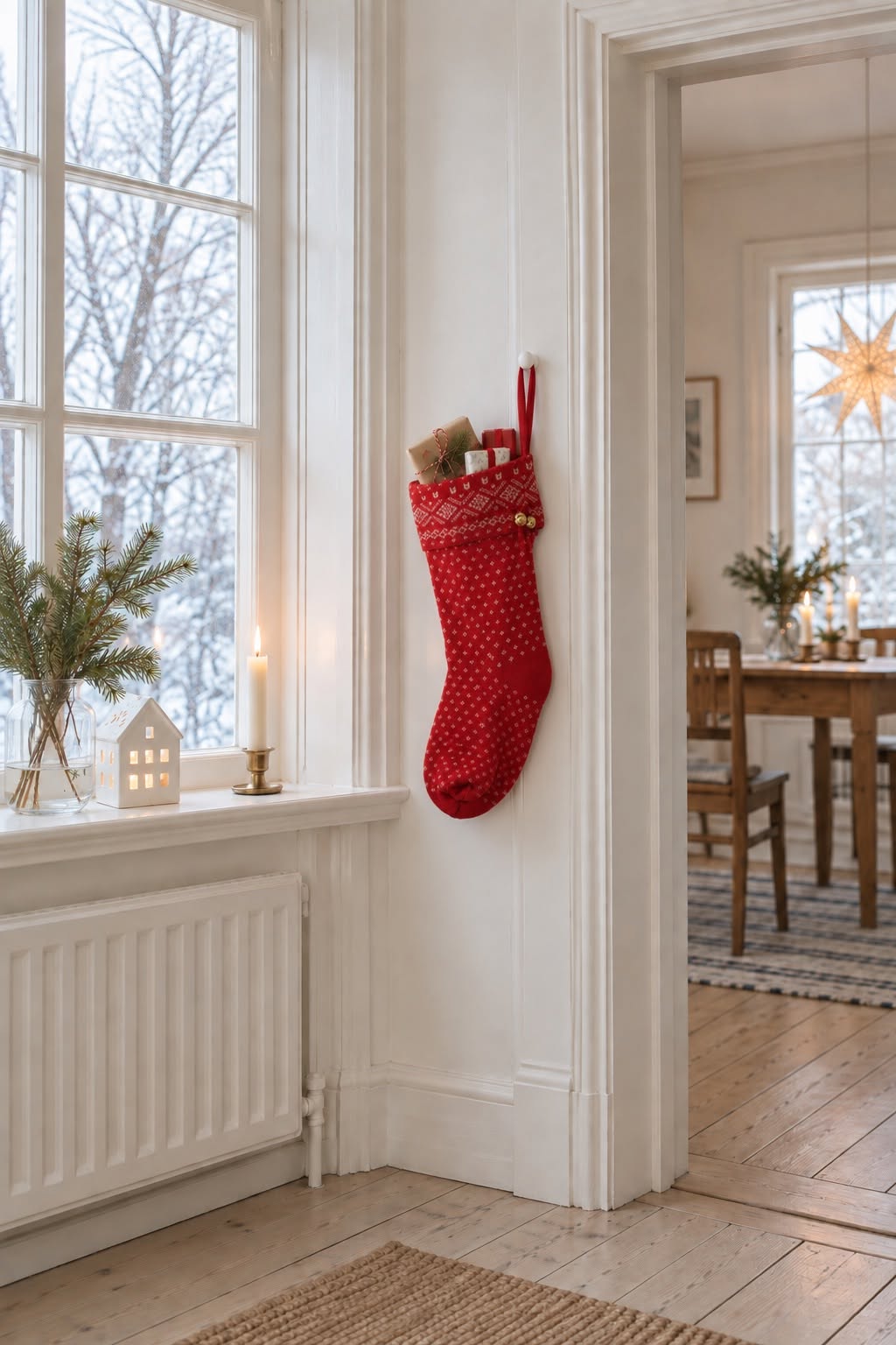 Kerstsok gebreid