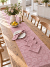 Tafelrunner JACQUARD Roze