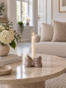 Kandelaar met strik - Old rose