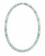 Collier Mary Jade vert avec perles rondes et fermoir