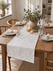 Tafelrunner JACQUARD wit