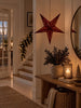 Ster met led licht - Rood 60 cm
