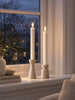 LED-kaarspenlichten met ribbels en afstandsbediening - Wit
