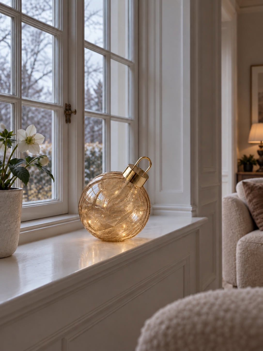 Kerstbal twinkling - Amber