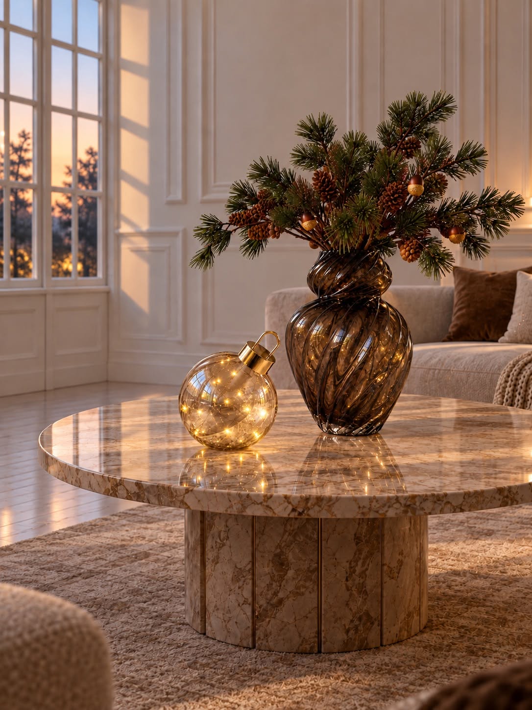 Kerstbal twinkling - Amber