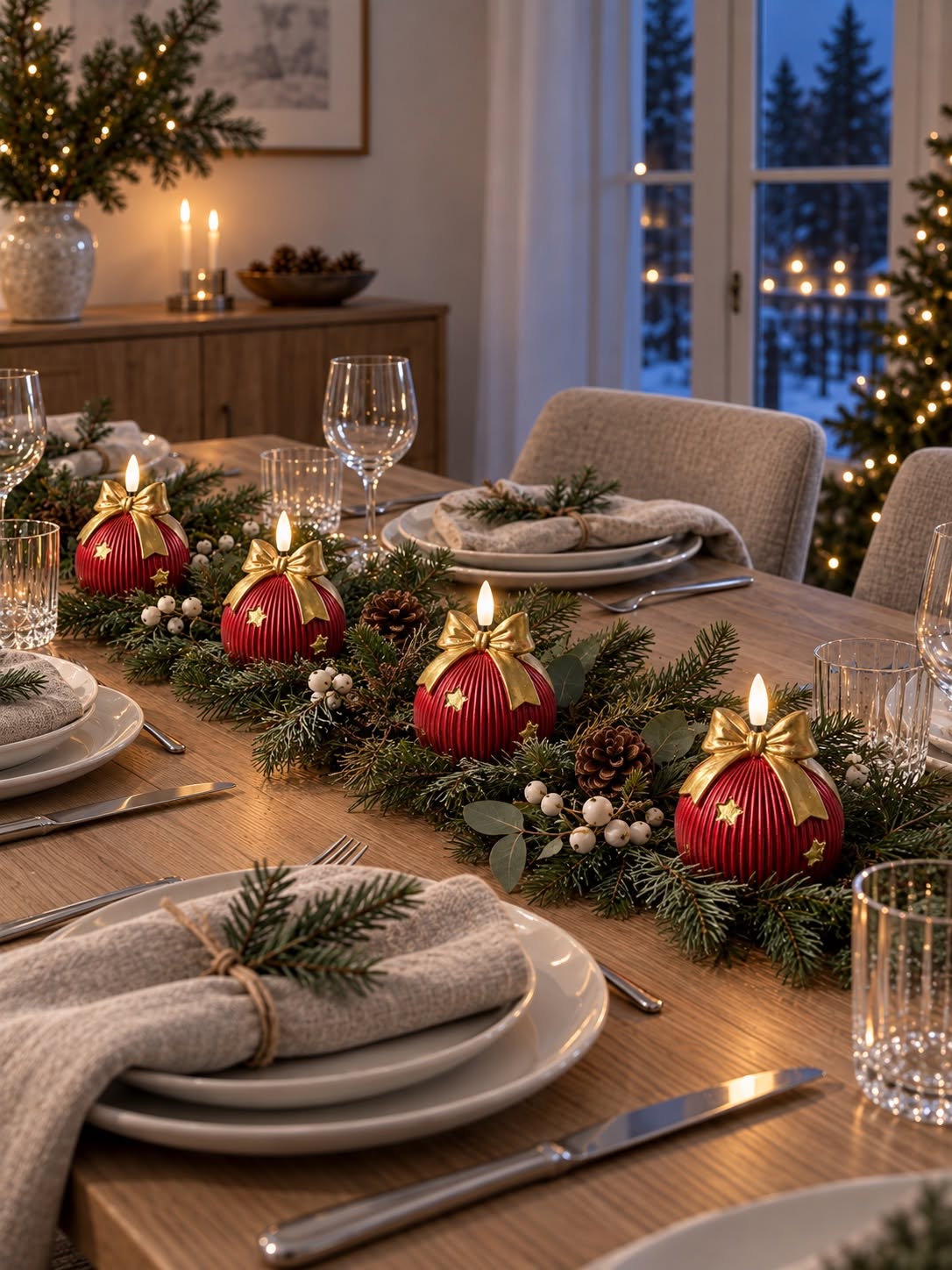 Kerstbal met led-verlichting - MIX