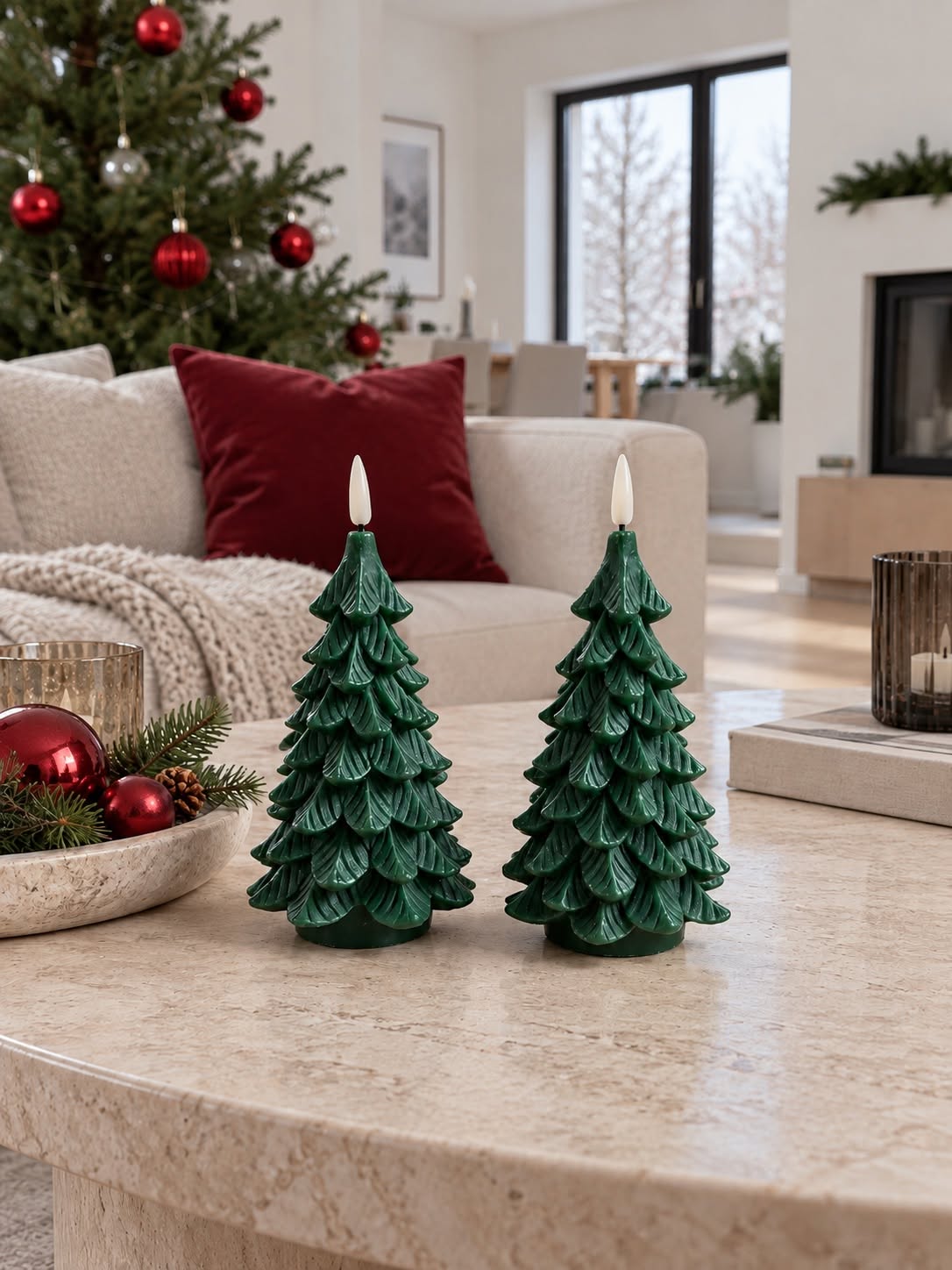 LED-kerstboompjes - 2 stuks