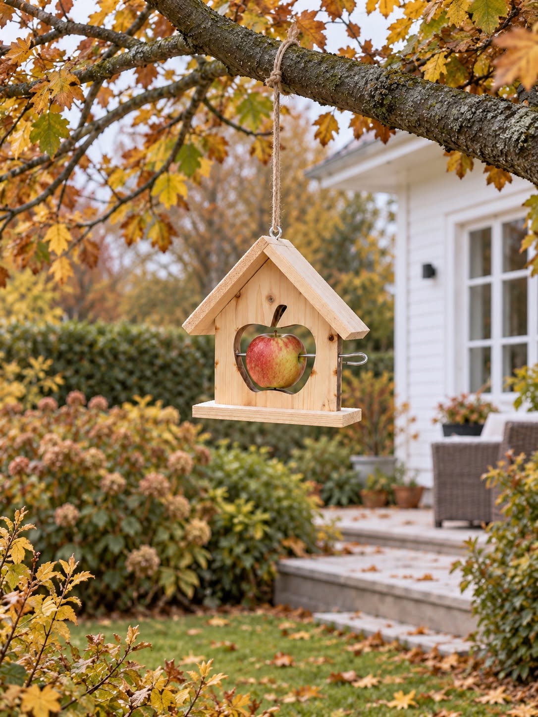 Vogelvoederhanger voor appels