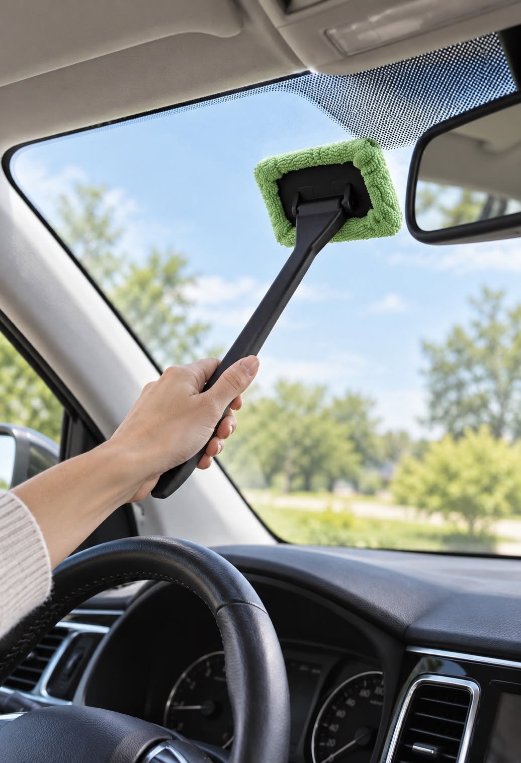 Autoruitenreiniger met microvezeldoek handgreep