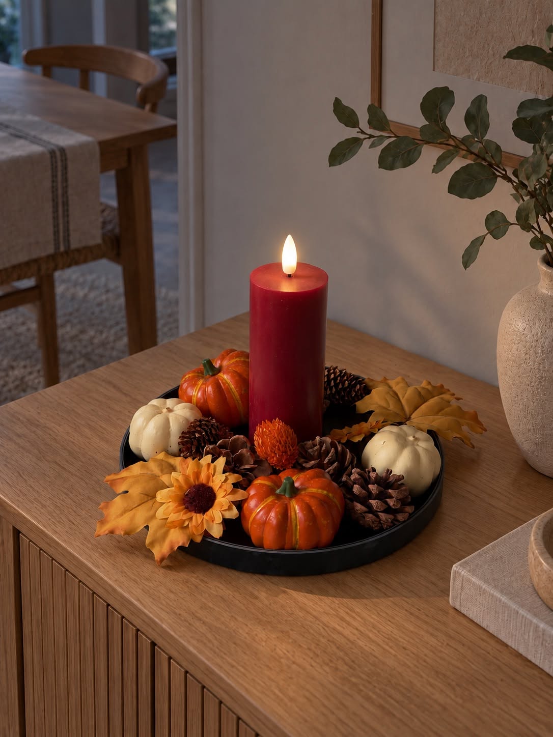 Kist met decoratiematerialen – Herfstdecoratie