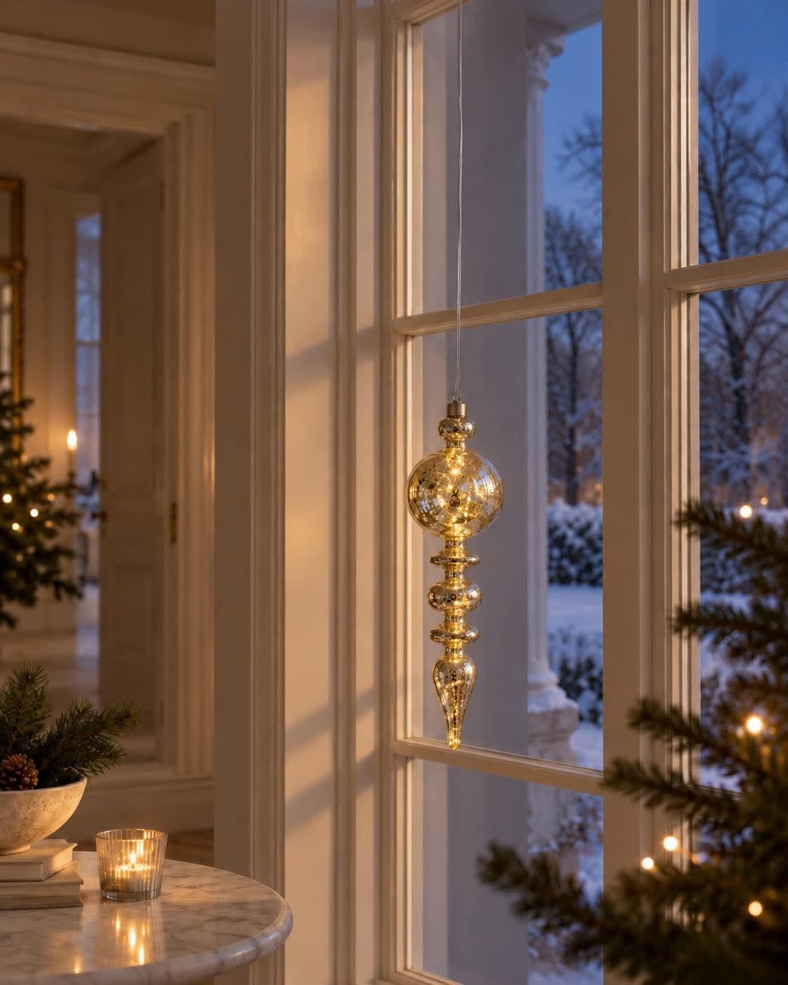 Druppel met led-licht - om op te hangen
