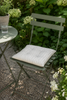 Tuinkussen futon – Gestreept saliegroen 40×40