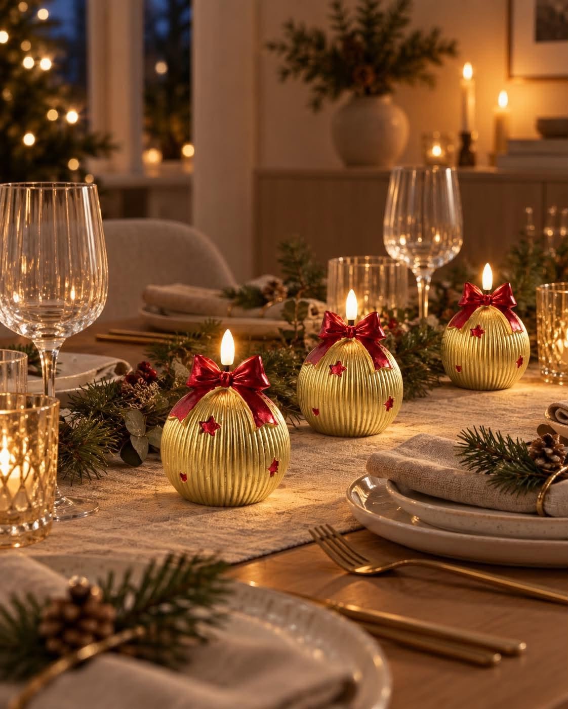 Kerstbal met led-verlichting - MIX