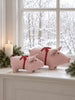 Kerstvarken van fluweel – roze