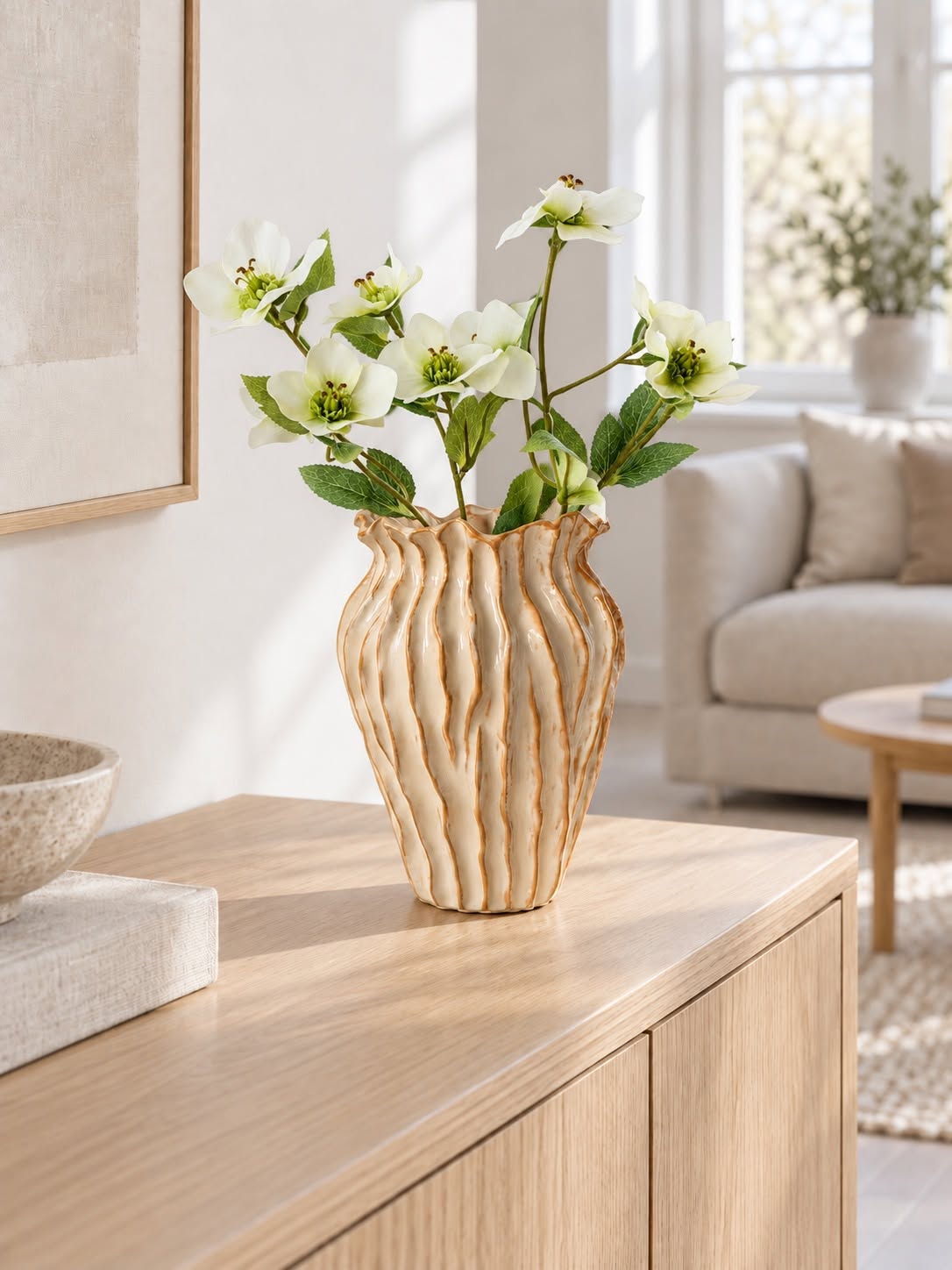 Witte kerstroos – kunstbloem
