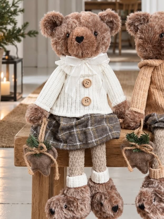 Kerstbeer meisje – Decoratieve Figuur