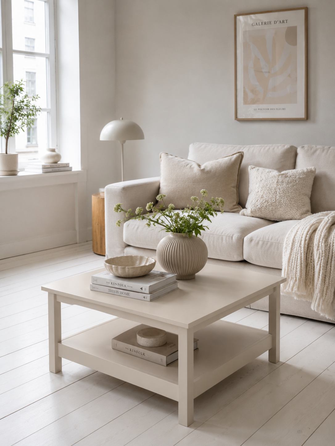 Salontafel met plank - Cashmere
