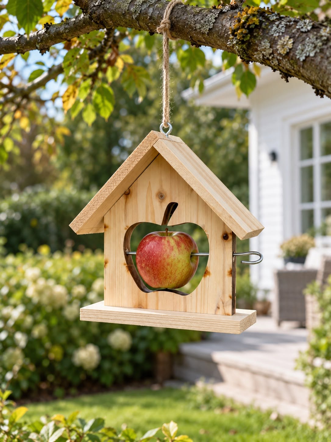 Vogelvoederhanger voor appels