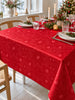 Kersttafelkleed Jacquard - Rood 320cm