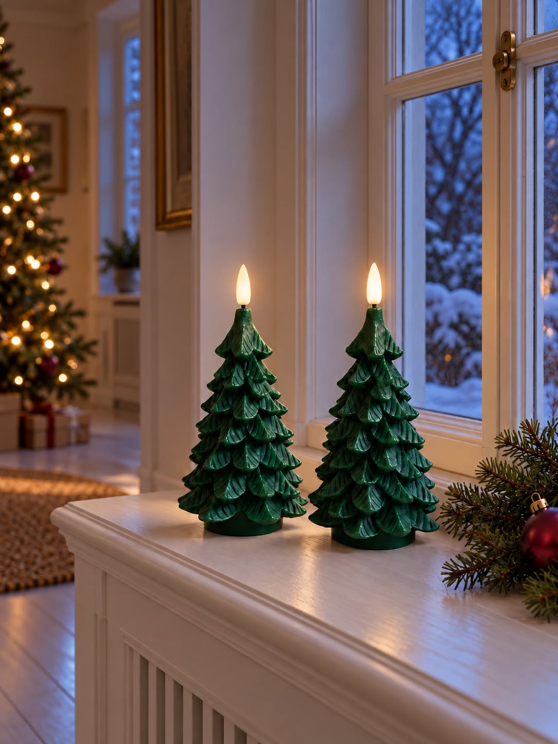 LED-kerstboompjes - 2 stuks