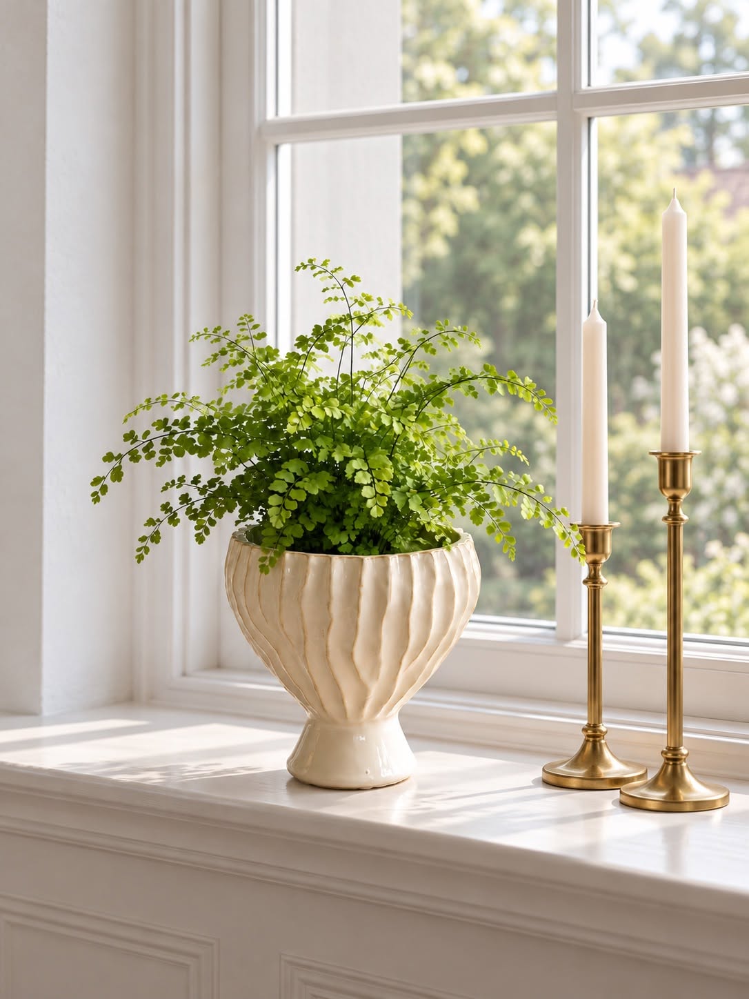 Decoratiestandaard handgemaakt – decoratie in wit/goud