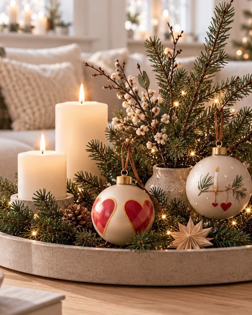 Kerstballen - set van 2 stuks, glas