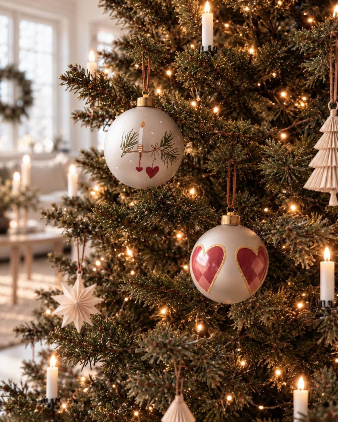 Kerstballen - set van 2 stuks, glas