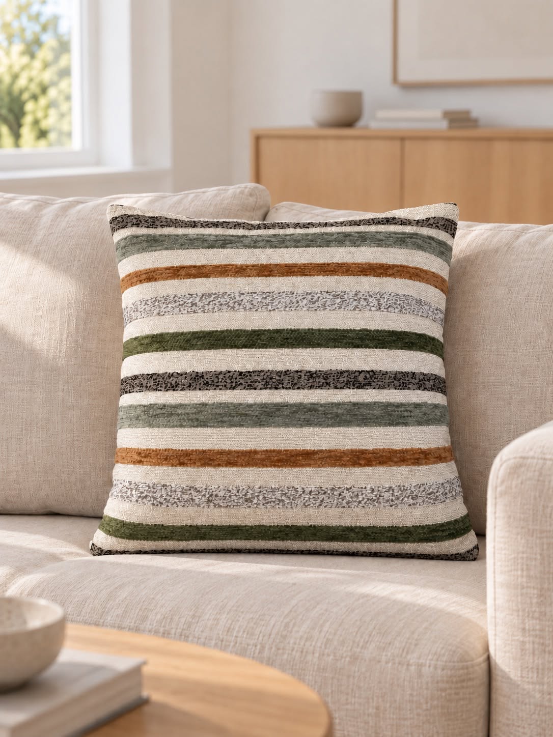 Gebreid kussen 45x45 - Color mix