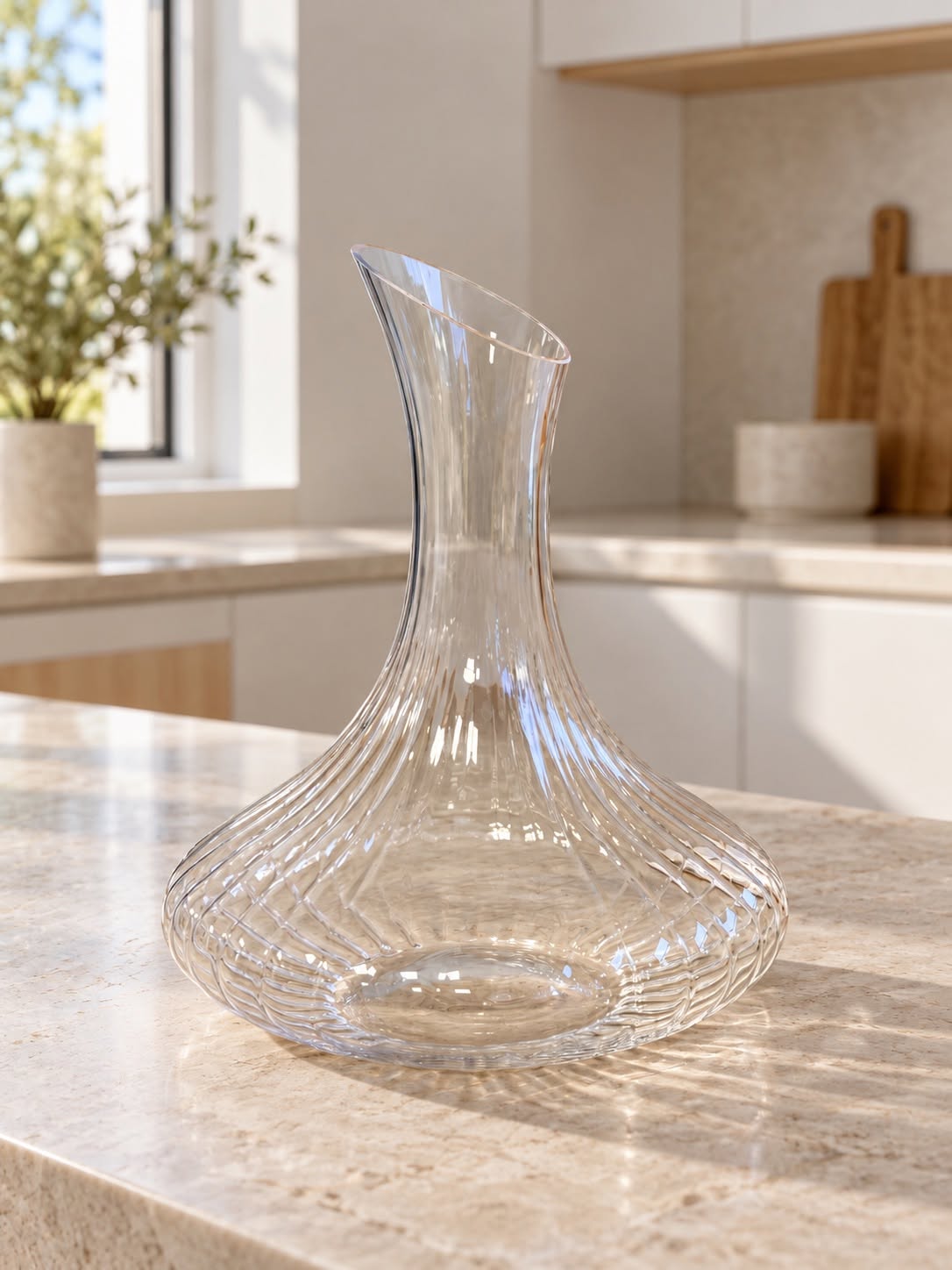 Wijnkaraf van borosilicaatglas