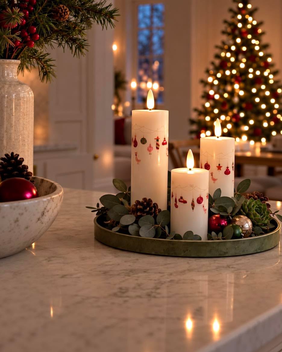 LED kerststompkaarsen - 3 stuks met afstandsbediening