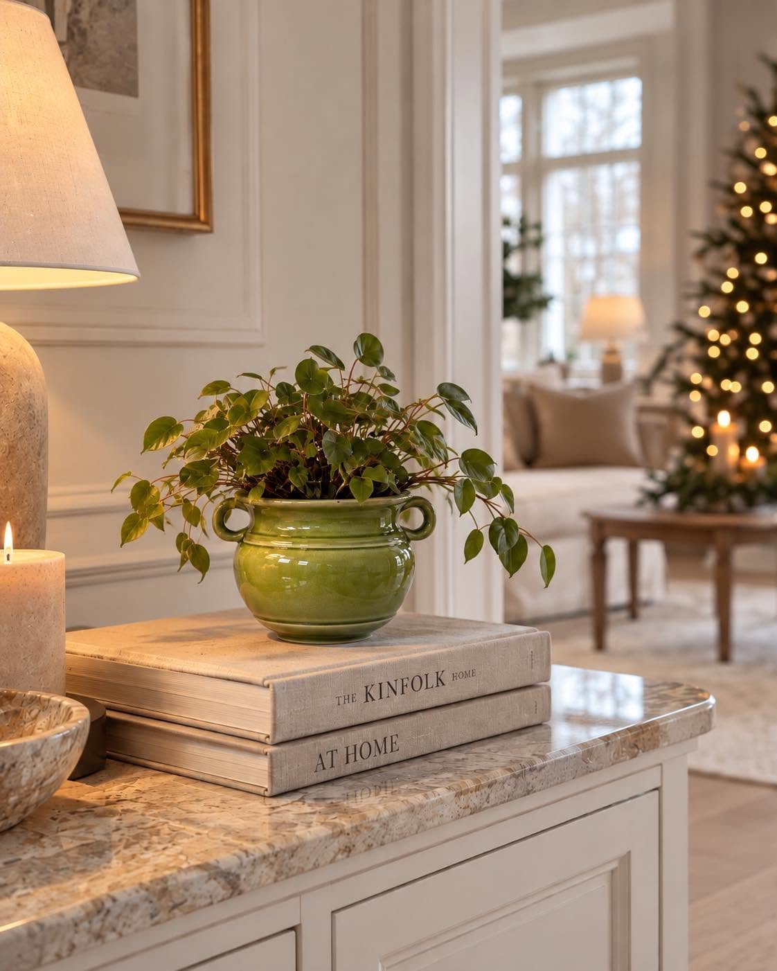 Krukke Olive – Groene steengoed pot