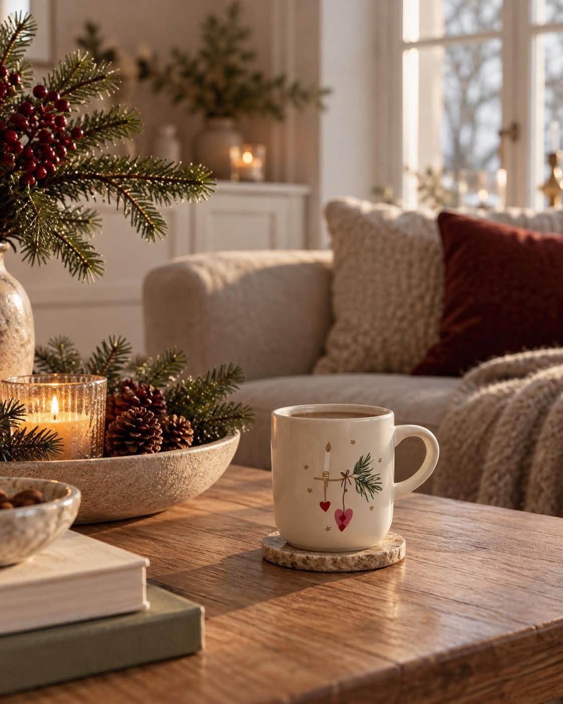 Kerstmok – Aardewerk met Print