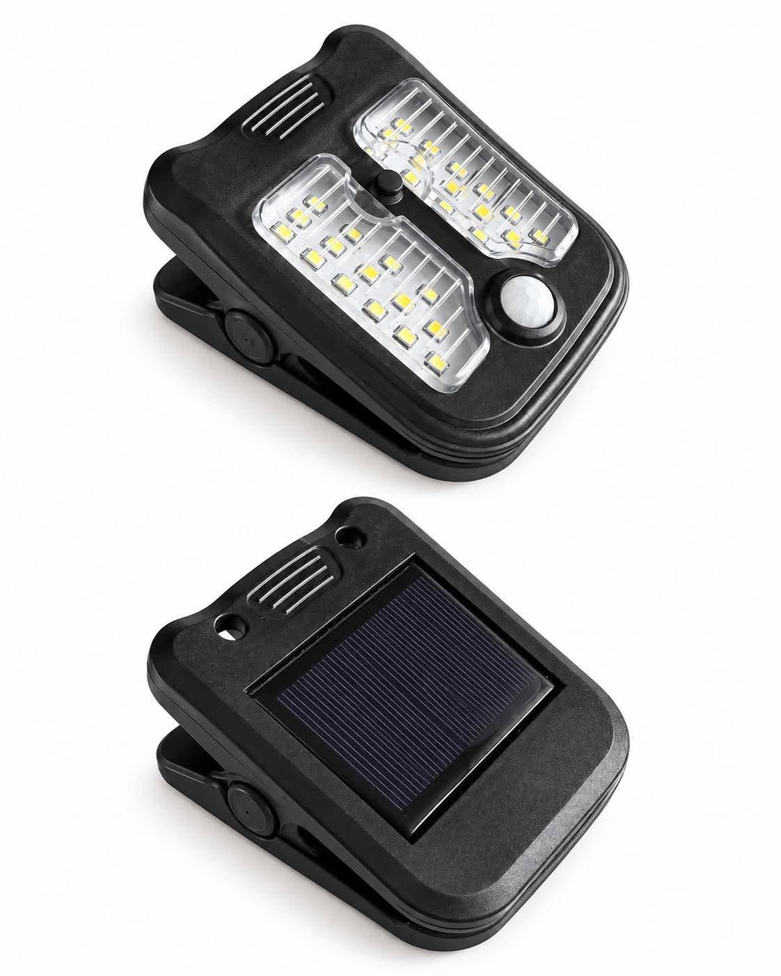 Clip-on lamp met zonne-energie en sensor