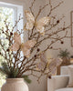 Stoffen vlinder met clip - MIX – Beige en bruin
