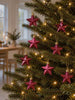 Kerststerren 8 stuks - Wijnrood