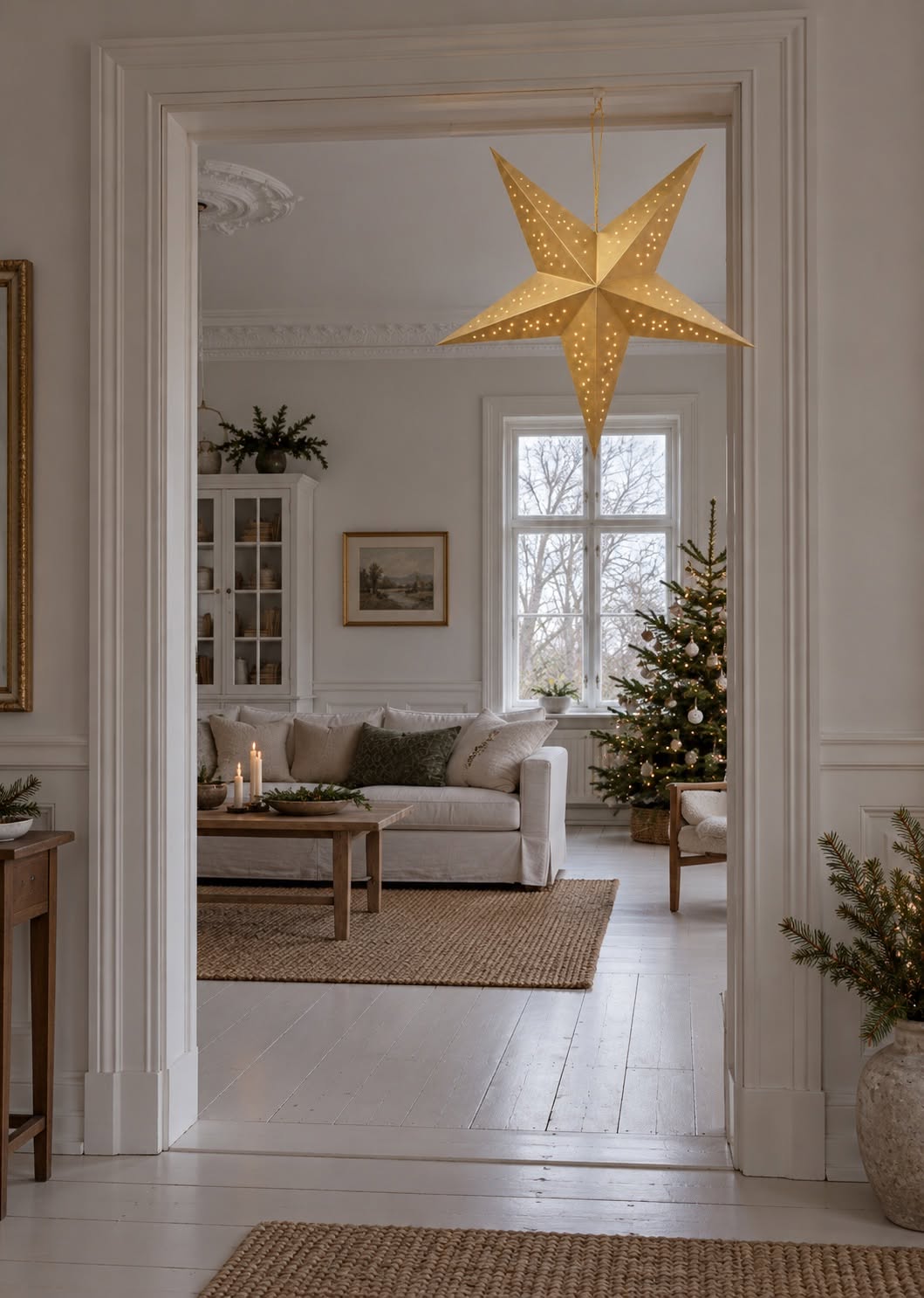 Ster 60 cm met LED-lichtjes - Goud