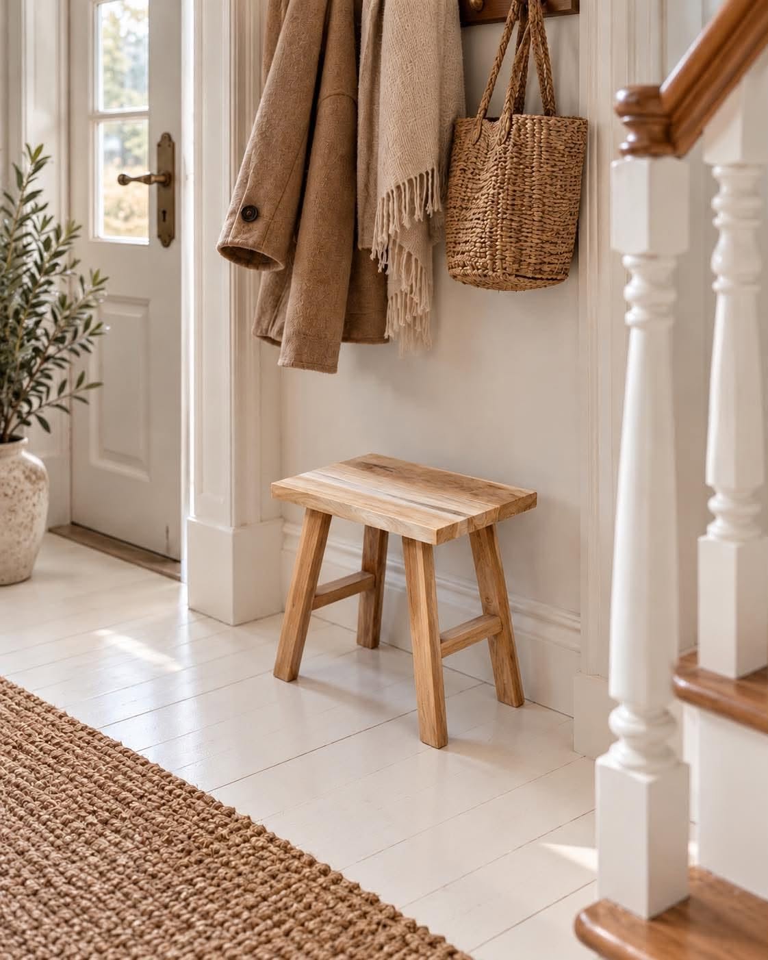 Kruk in teak – natuurlijke houtlook