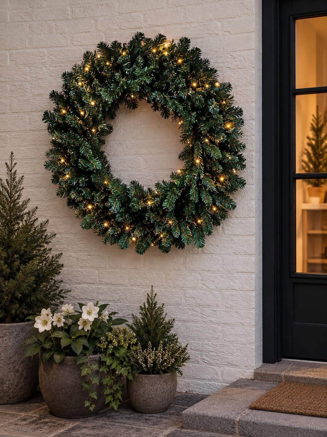 Mega krans - dia 90 cm en 150 LED-lichtjes
