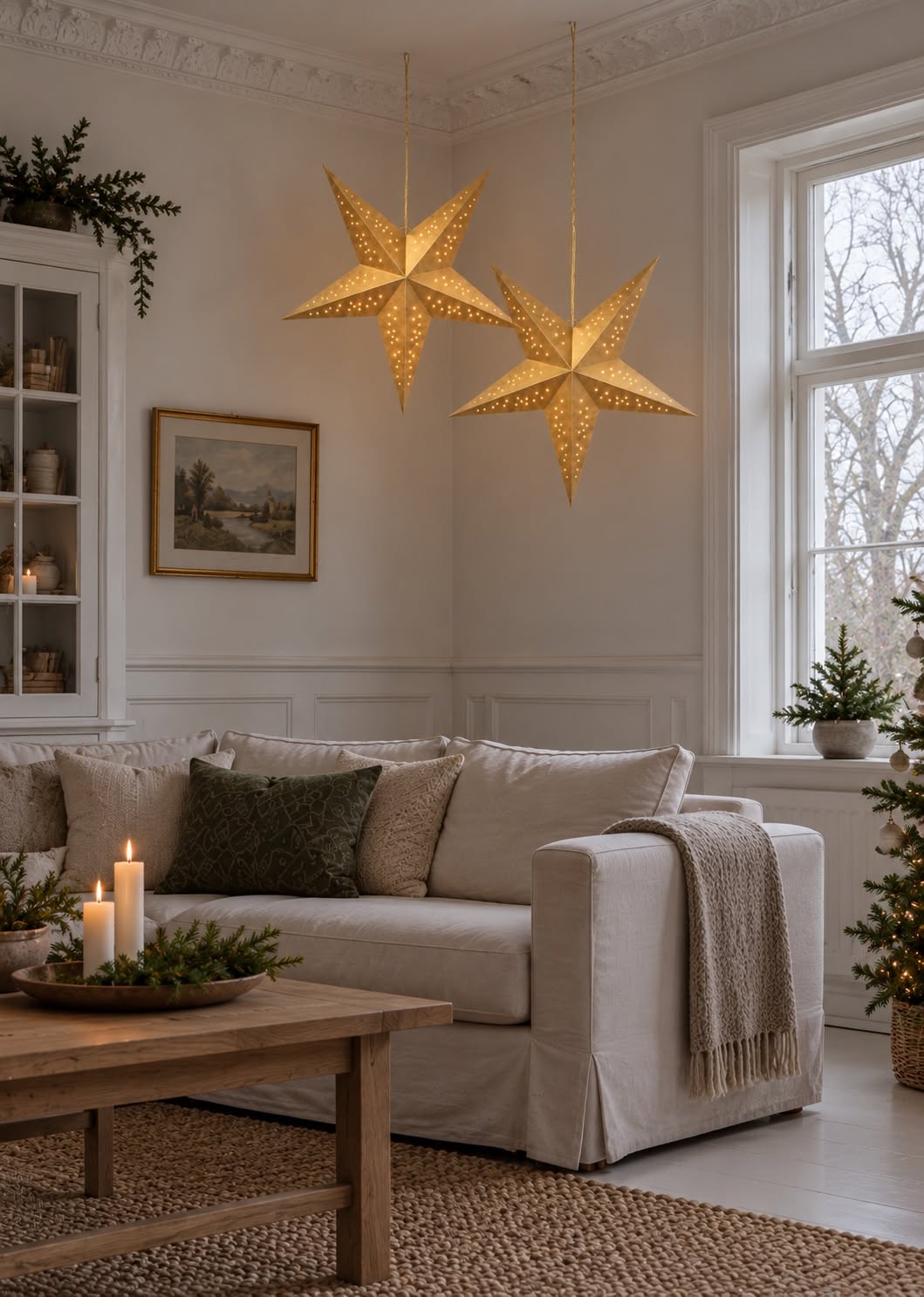 Ster 60 cm met LED-lichtjes - Goud