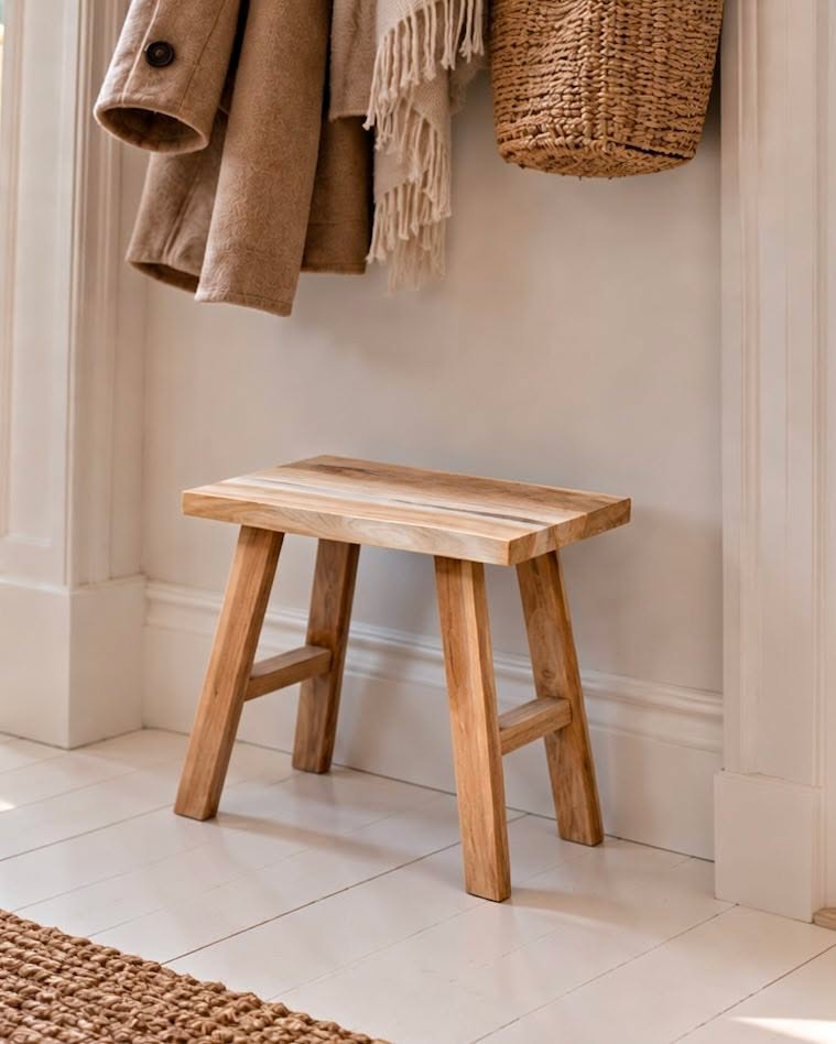 Kruk in teak – natuurlijke houtlook